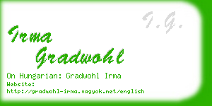 irma gradwohl business card